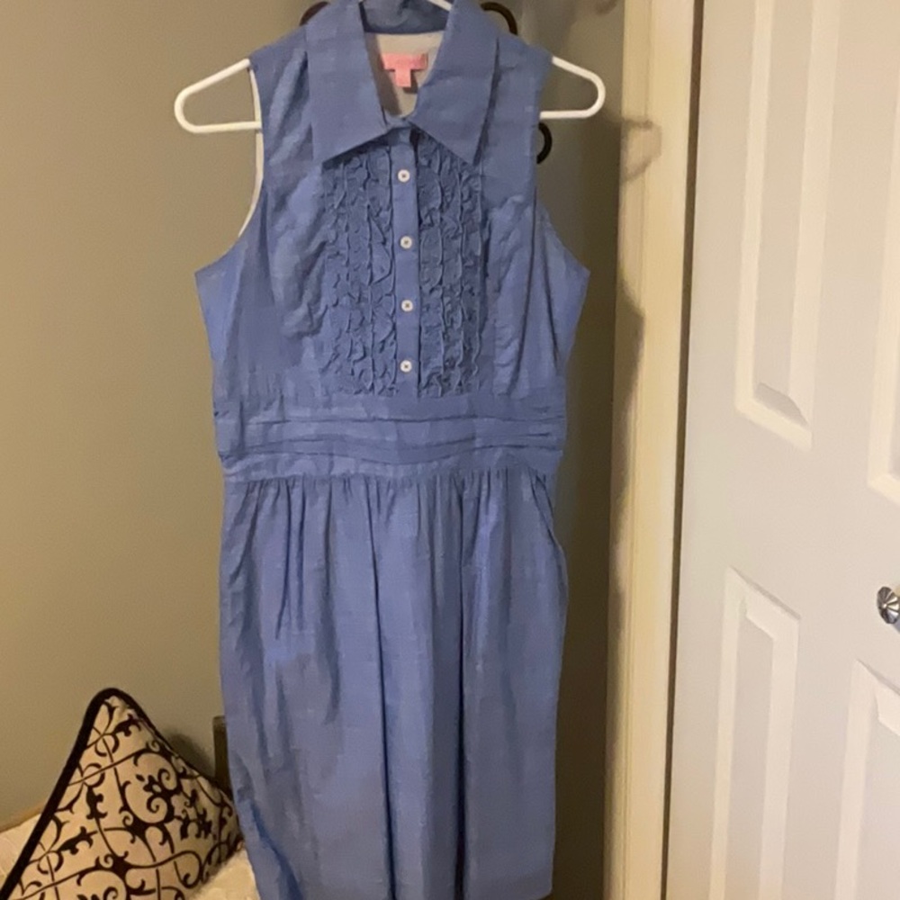 Lily Pulitzer Chambray Sleeveless Sundress